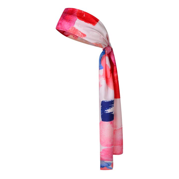 The Claire Head Scarf- Pink Multi for wholesale by Hues&Co
