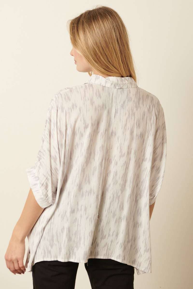 mittoshop - Wholesale Overhemd met knopen - Dames - H14773A-GAUZE BLOUSE MET OPKLAPBARE MOUWEN3