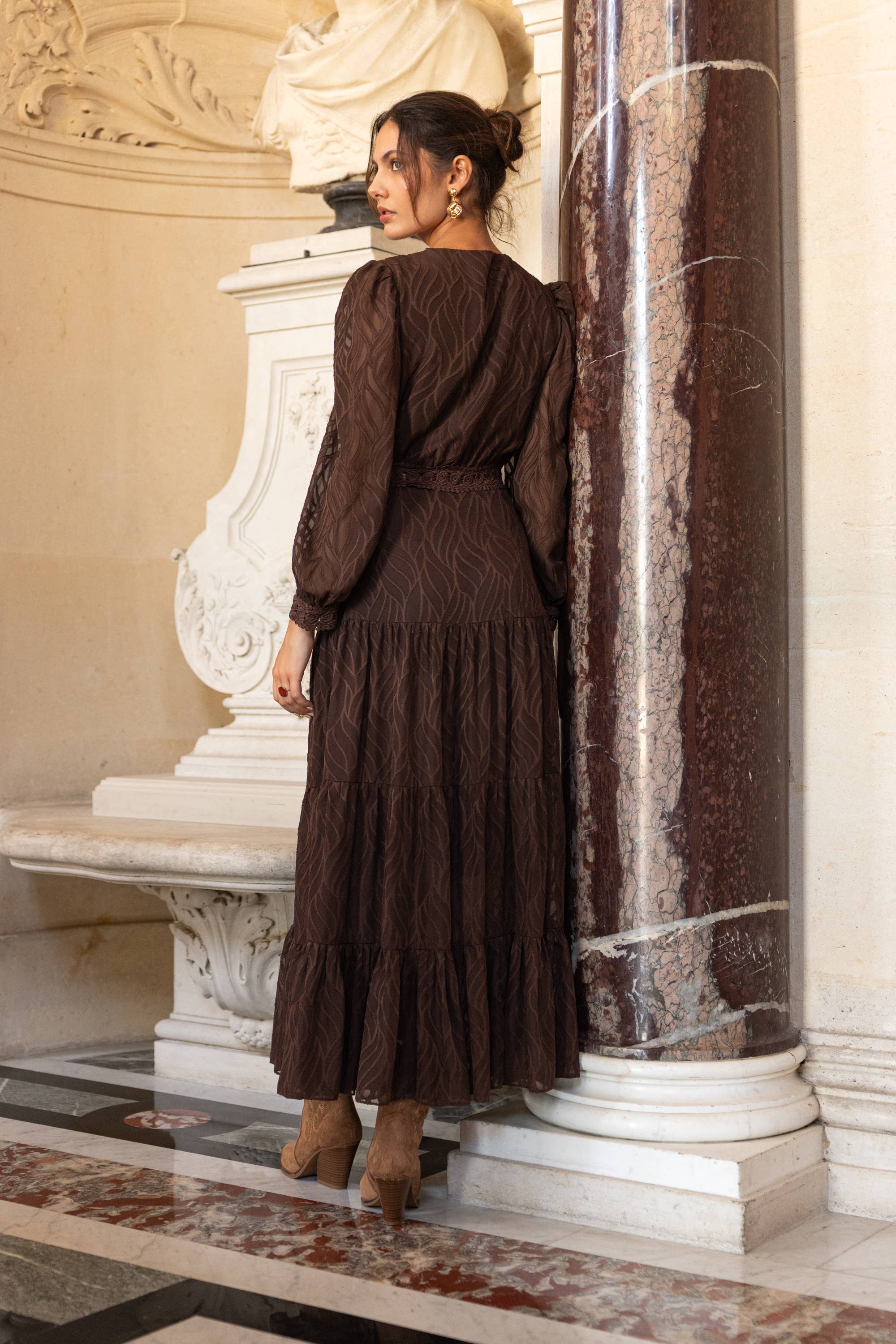 CHOKLATE PARIS - Vendita all'ingrosso Abito da sera - Donna - Abito lungo Avril in pizzo FALL DRESS - 80957-38