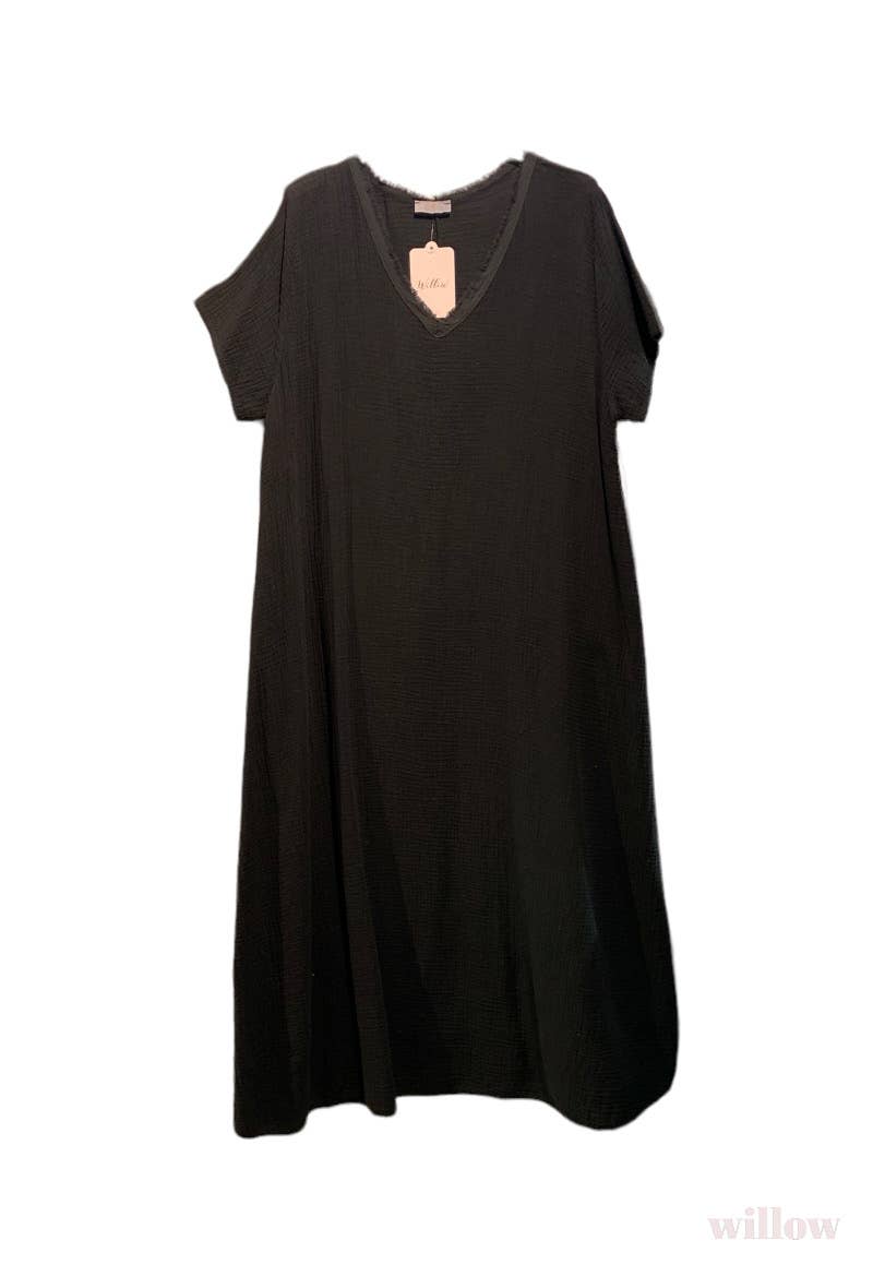 Moonsun - Wholesale Dress - Women's - #4254 cotton gauze long dress1