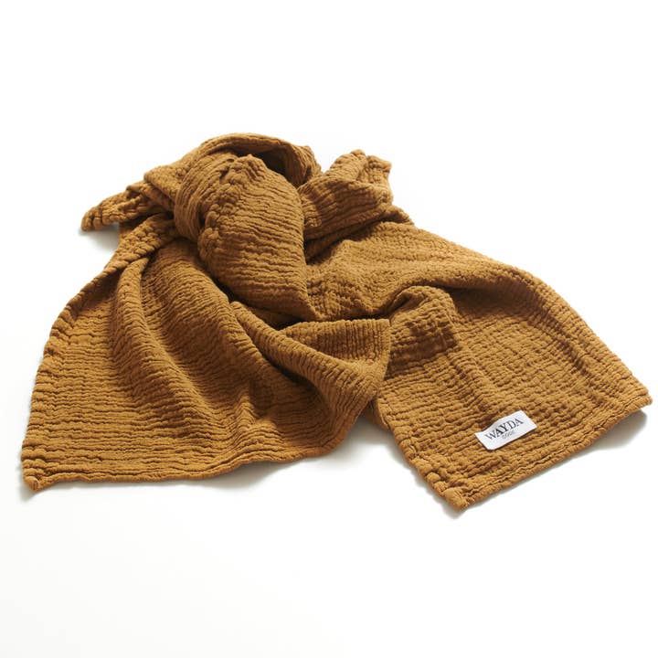 WAYDA - Wholesale Scarf - Women's - Fett OCKER1