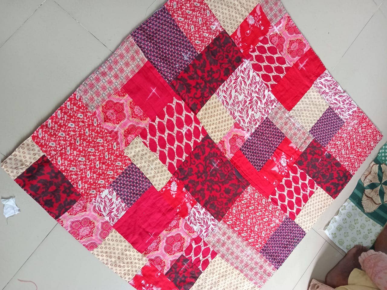 Shakti.ism - Wholesale Quilt - Reversible sari patchwork throw quilt, picnic blanket10