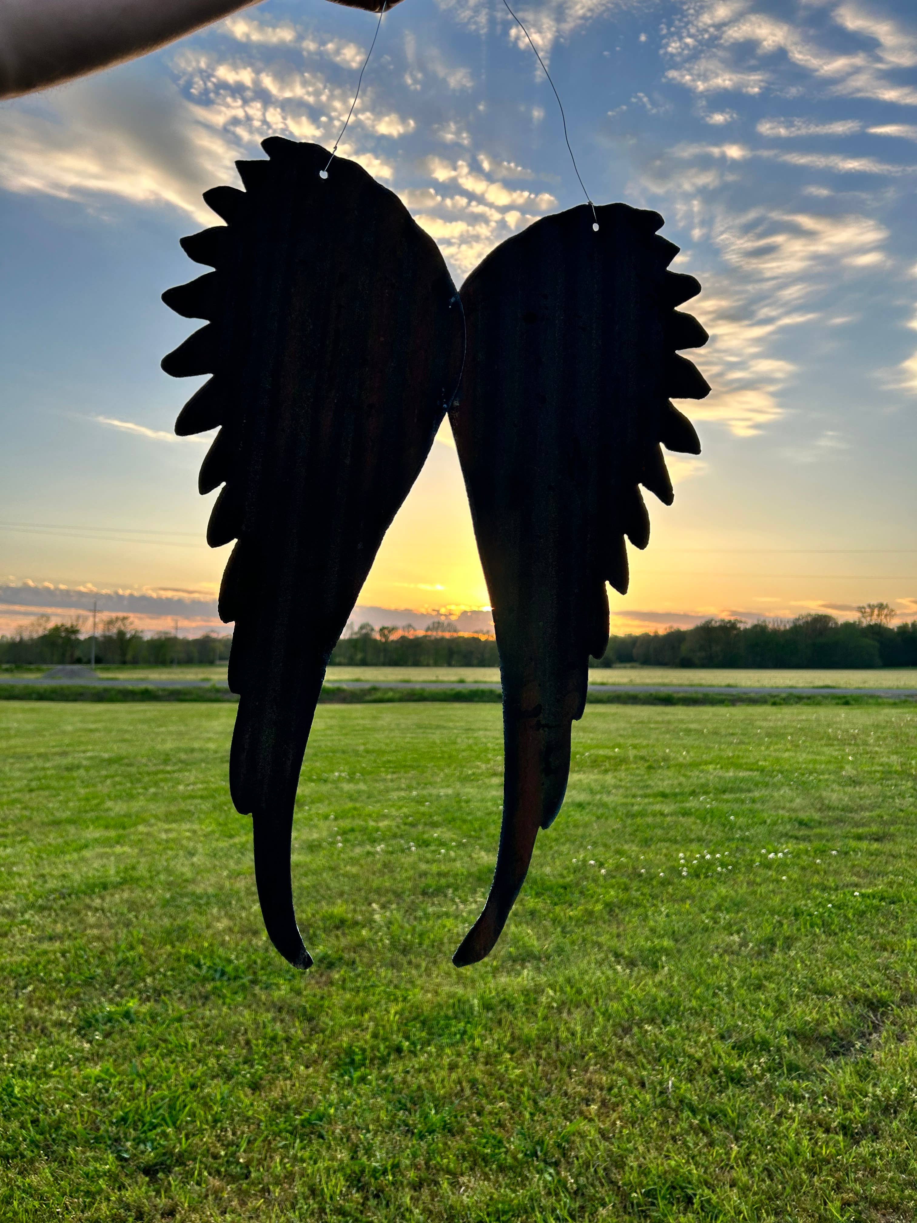 Slinging Sparks Metal Work LLC - Wholesale Wall Accent - Angel Wings Corrugated Tin, Metal Angel Wings1