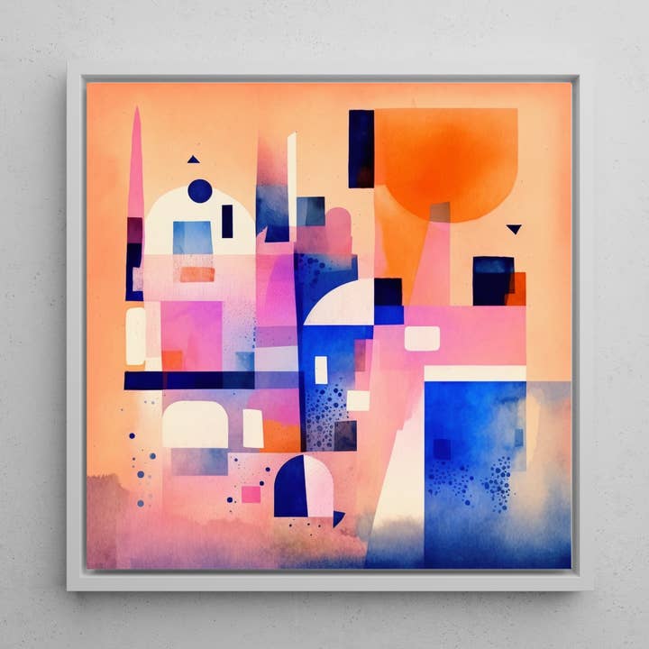 Mid Century Modern Abstract Canvas Wall Art Print for wholesale by Venus Art Prints