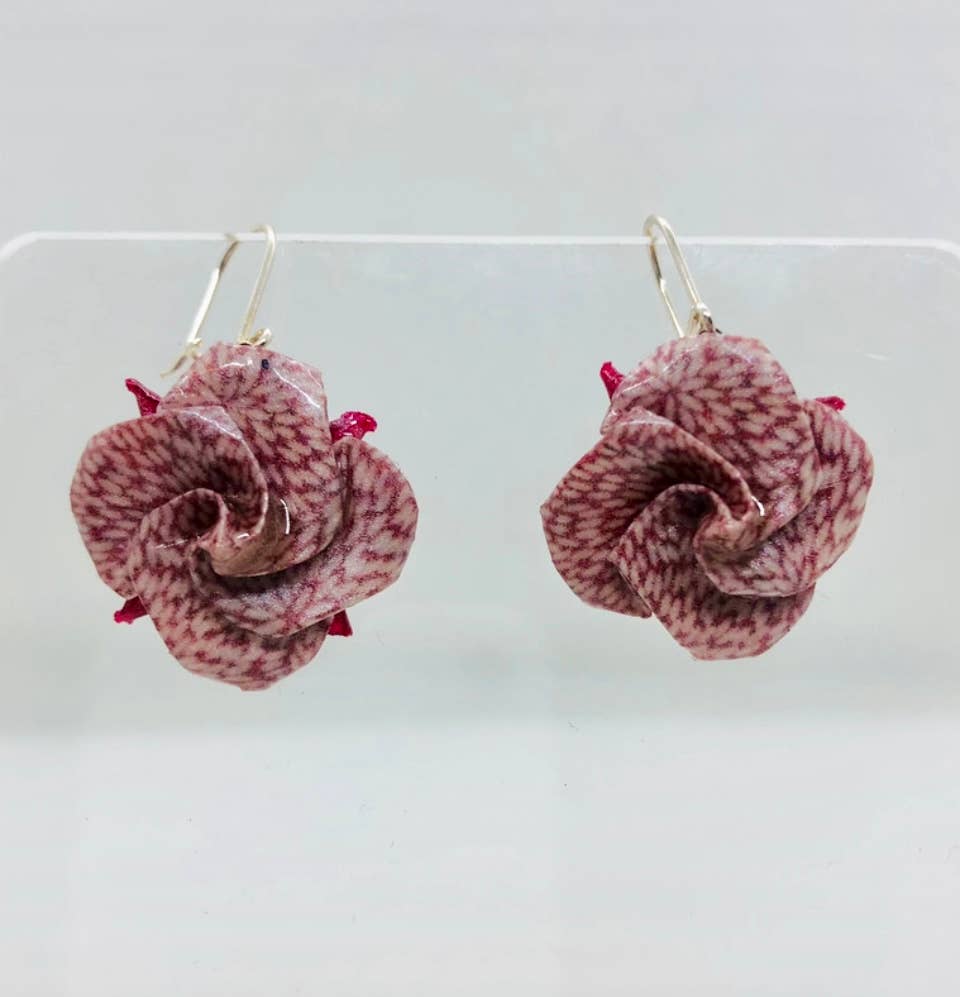 L'éco maison décoration - Wholesale Dangle Earrings - Origami flower earrings2