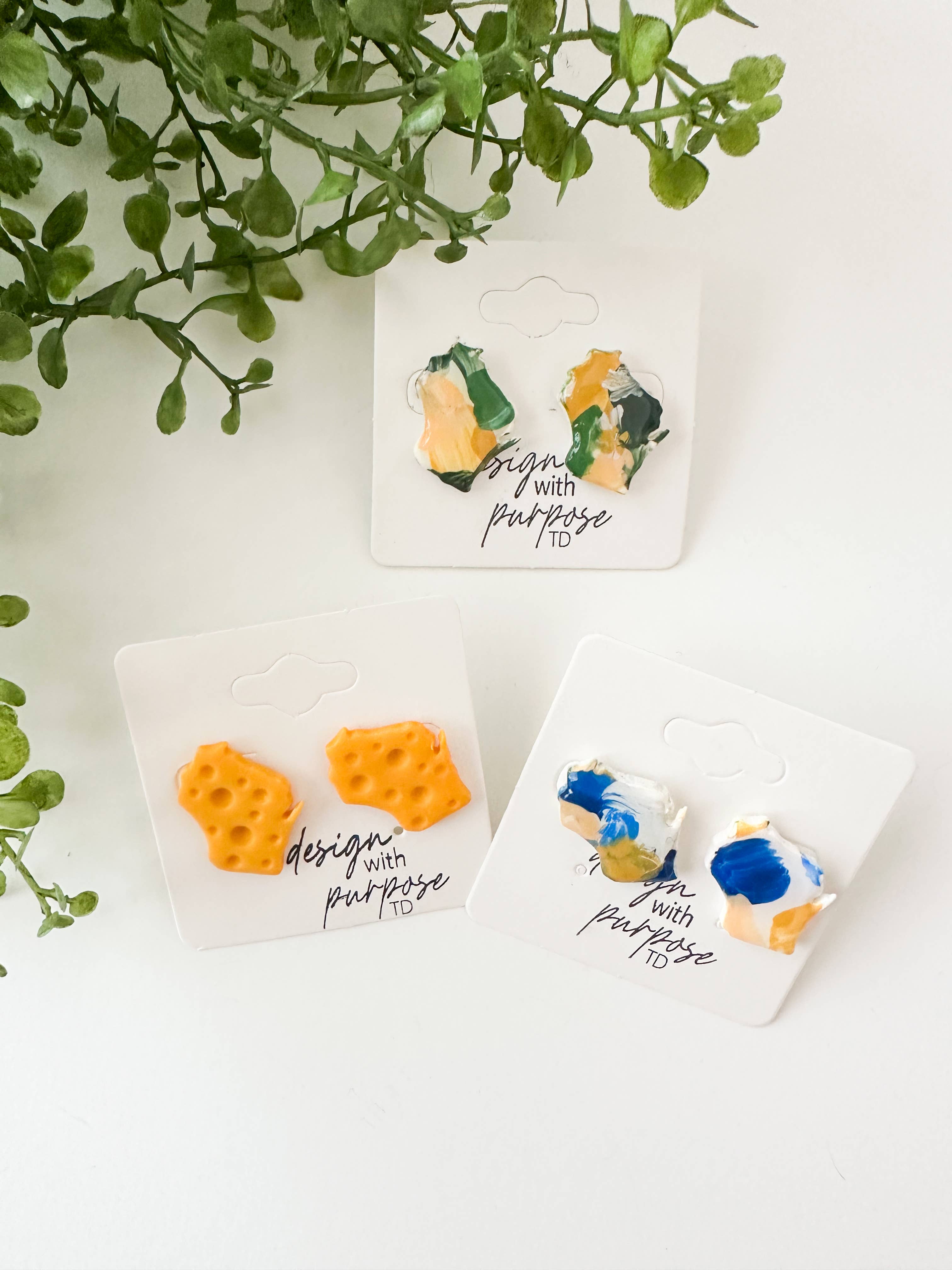 Design With Purpose - Wholesale Dangle Earrings - Hand Painted Green Bay Packers Earrings4