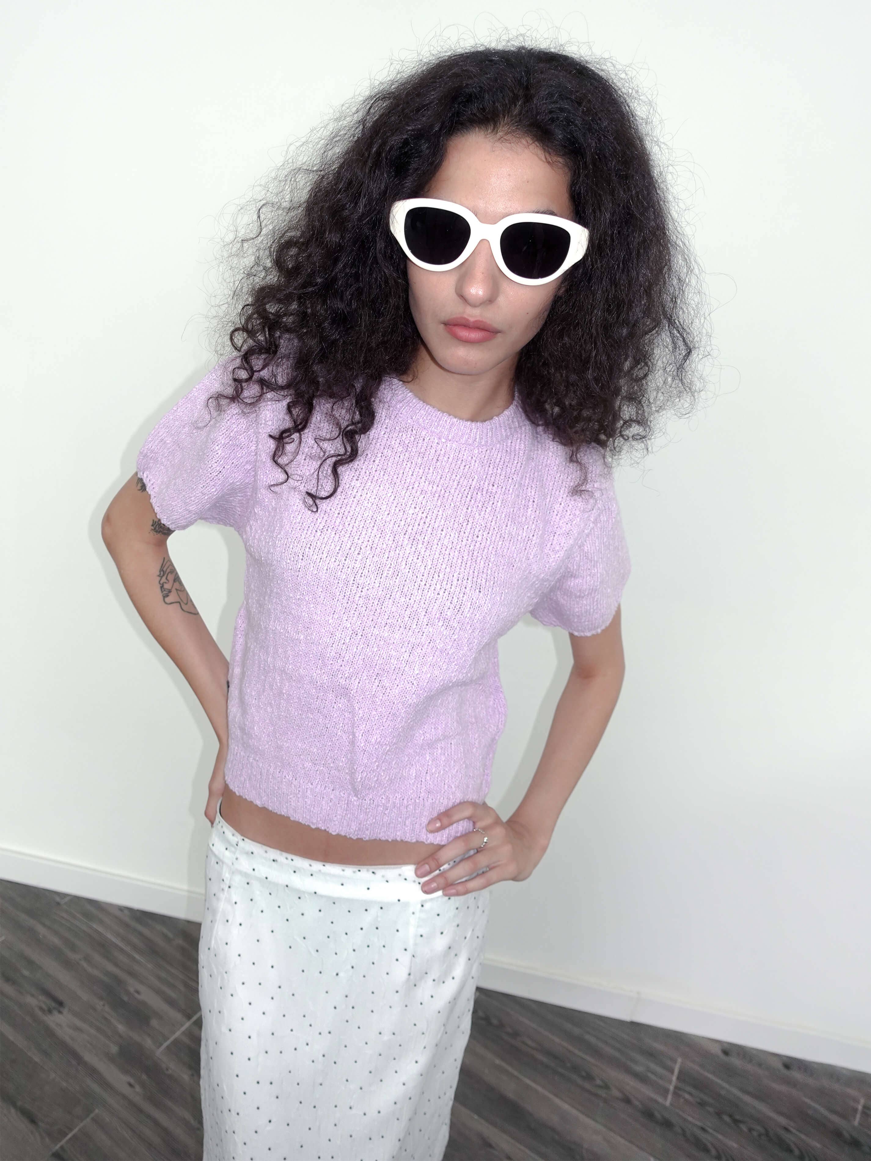 CUBIC – Engroshandel Strikket top - Dame – Rund hals løs strik T-shirt16