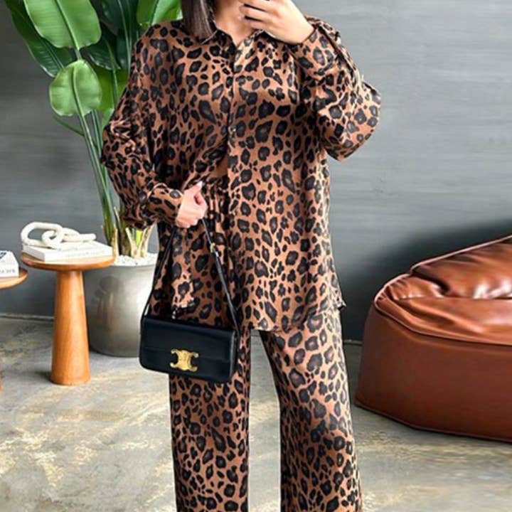 Leopard Print Loose-Fit Lounge Set and other Purchase Wholesale leopard lounge set. Free Returns & Net 60 Terms on Faire trending on Faire.