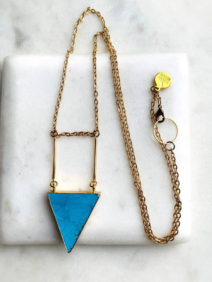 Modern Blue Howlite Necklace for wholesale by Dajana Design