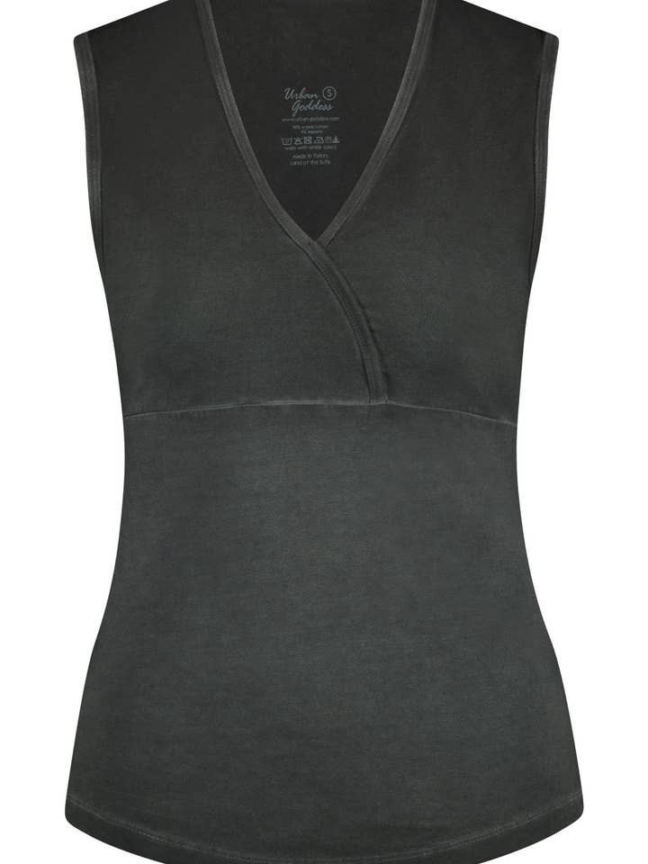 Urban Goddess - Wholesale Athletic Top - Women's - Namaste Yoga Top - Off Black