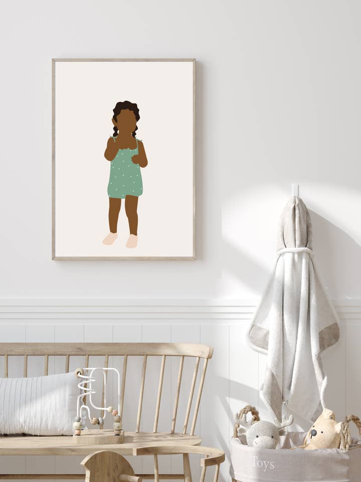 Poster poster - Girl green dress 02 for wholesale by Ouéso