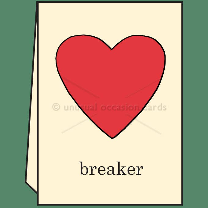 Brise-coeur pour la vente par Unusual Occasion Cards