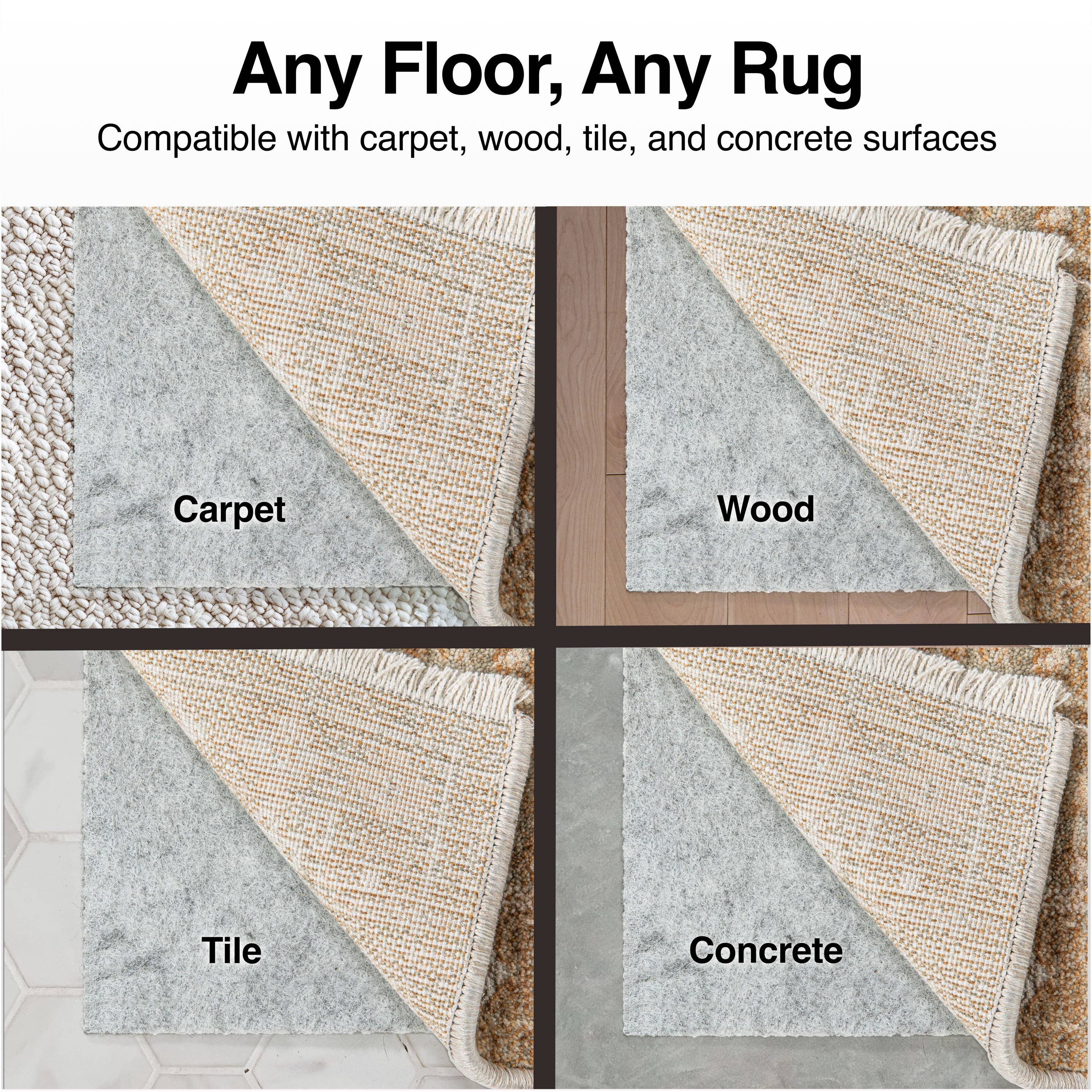 Well Woven - Wholesale Area Rug - Non-Slip Felt Rug Pad – Easy to Trim, Safe for Floors, 1/4"5
