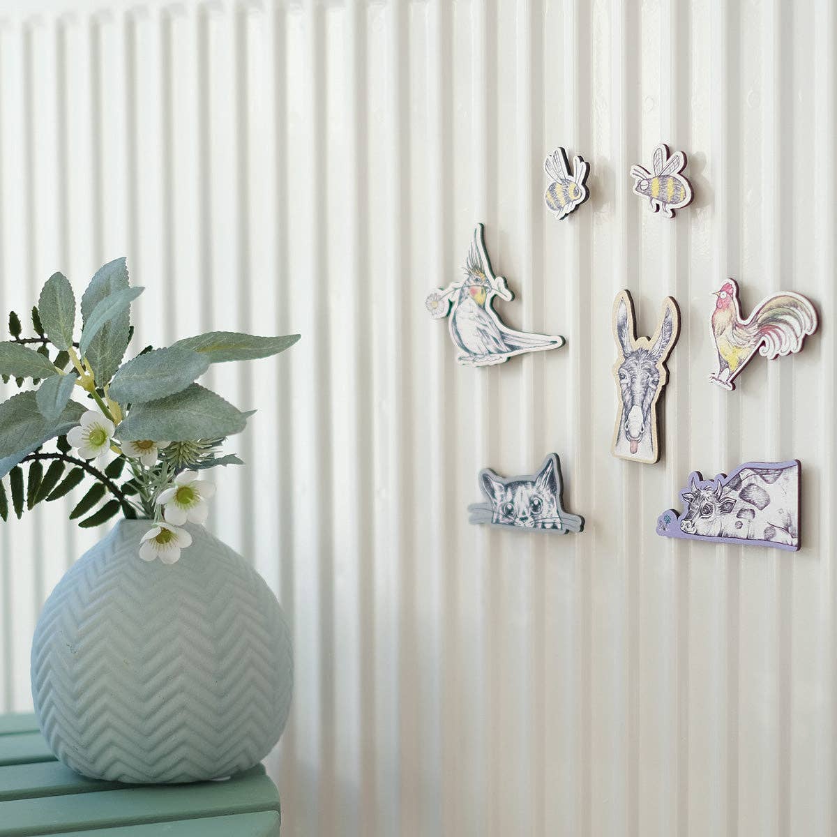 LIGARTI - Vendita all'ingrosso Calamite - Magnete in legno a forma di pollo3