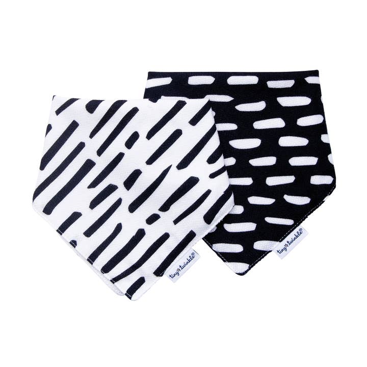 TINY TWINKLE - Pack of 2 Black & White Kaffle Bandanas for wholesale by Idea Gioconda