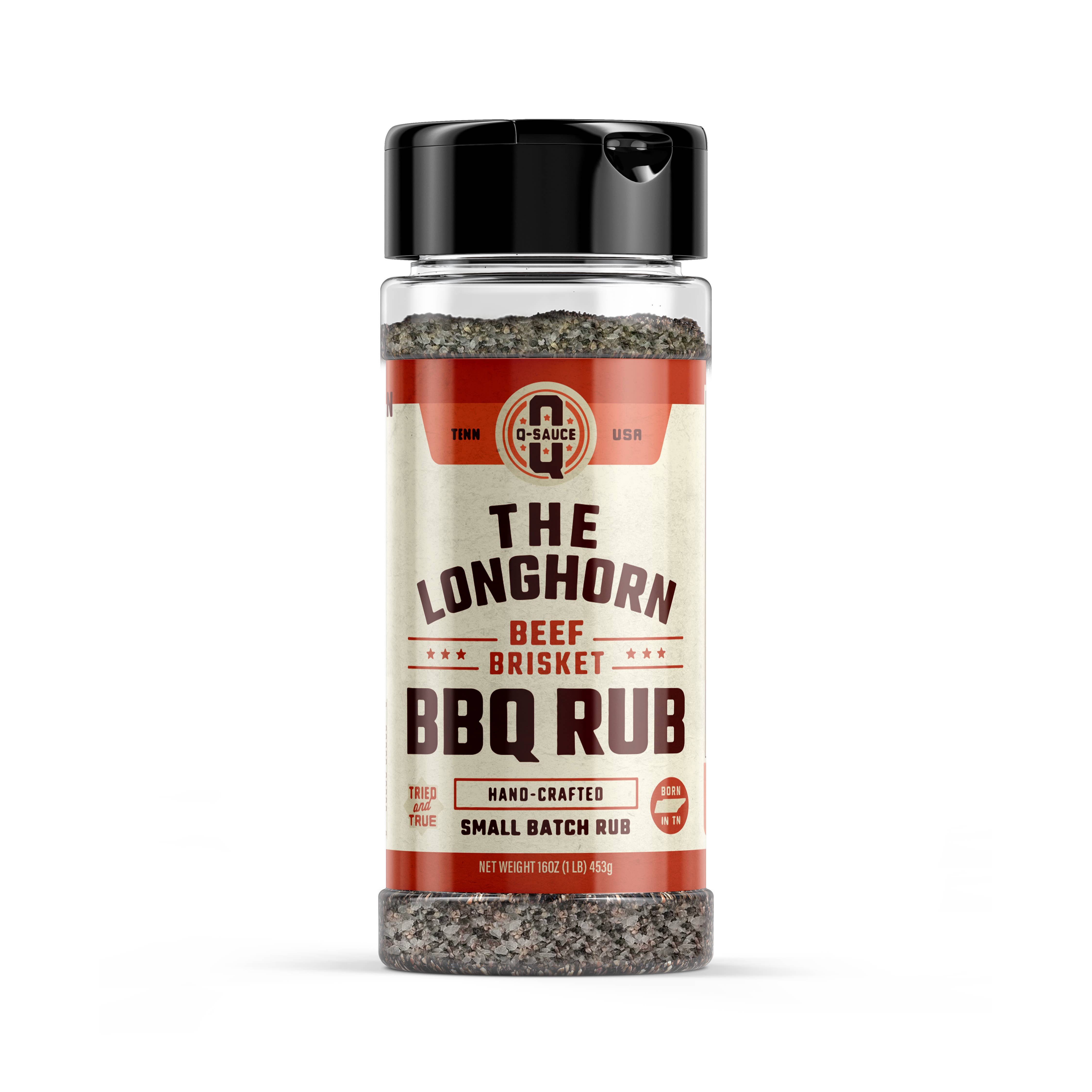 Q Sauce - Wholesale Rub - The Longhorn Brisket Rub (Half Case)