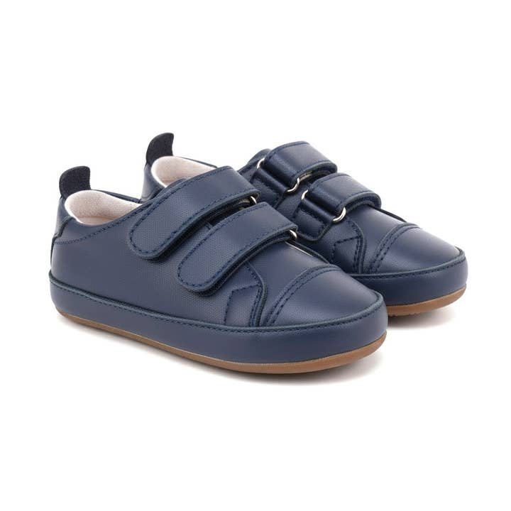 Tyler Trainers Marineblau, Echtleder Baby- & Kleinkind-Erstlaufschuhe, Leichtgewicht, Flexible Sohle Vorlaufsneaker für den Großhandel von SKEANIE Baby & Toddler Shoes
