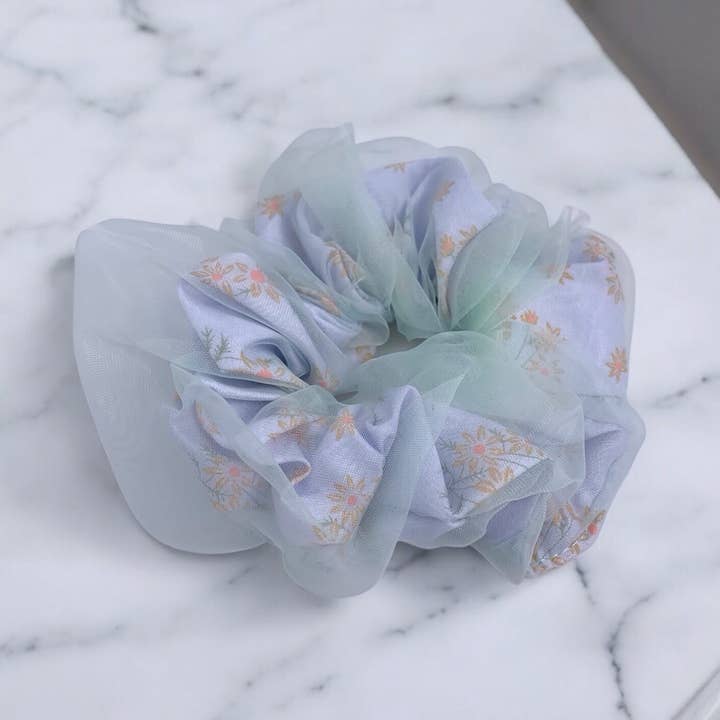 BYREN | ÉLINE L'ATELIER - Wholesale Hair Accessories Set - Women's - Floral pattern scrunchie FQ24M3
