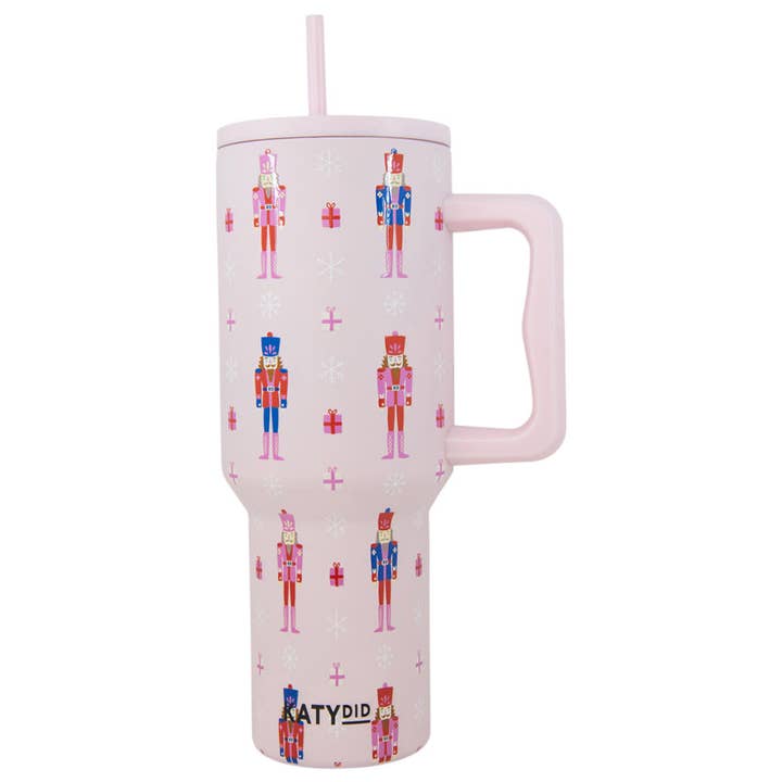Light Pink Nutcrackers Christmas Drink Tumbler for wholesale on Faire2