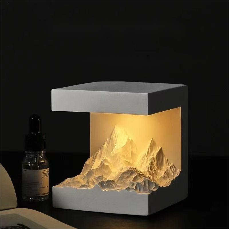 EP Design Lab - Vente Lampes d'appoint/de bureau - Lampe de Table Diffuseur Montagne de Neige avec Huile Essentielle3