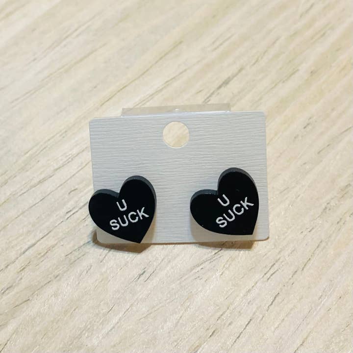 Kailex Boutique Wholesale - Wholesale Stud/Post Earrings - U Suck Stud Earrings
