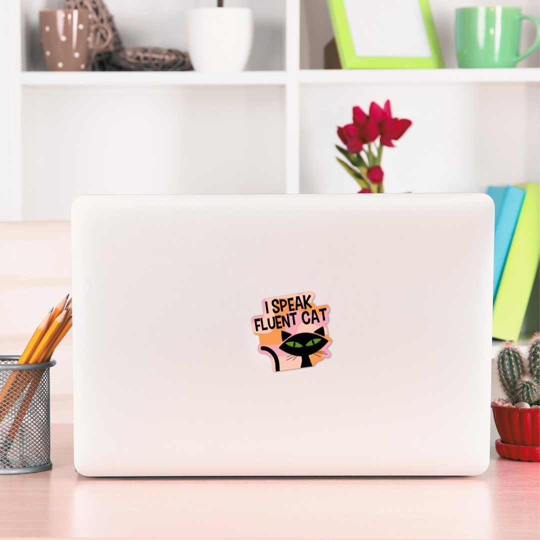 Card To Believe - Wholesale Sticker - I Speak Fluent Cat Die Cut Sticker6