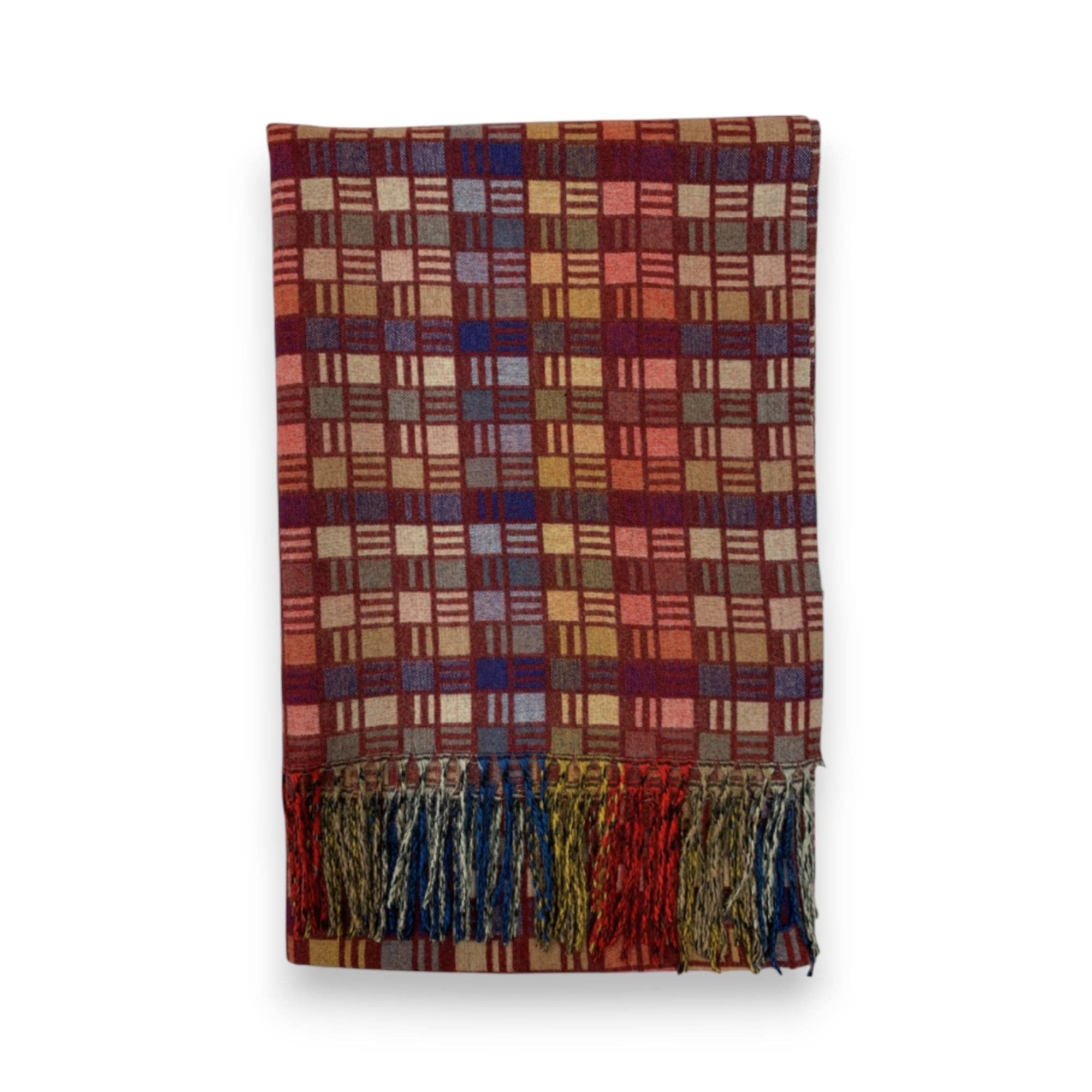 Lili Scarves (US Duty Free) – wholesale Halsduk - Dam – Cube Print Cashmere-blandning Vinterhalsduk5