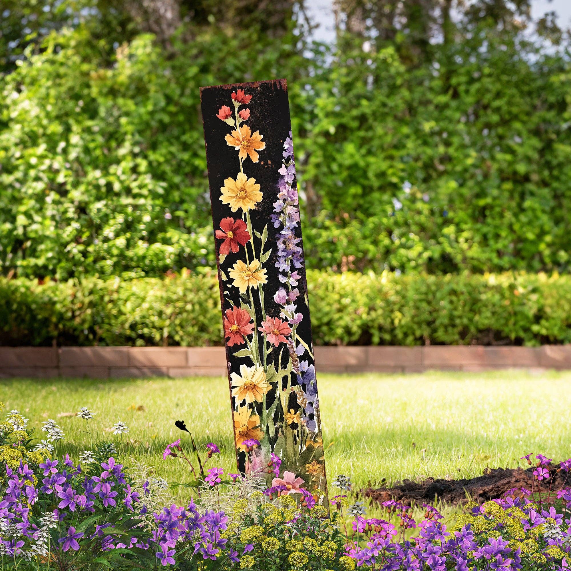 TX USA Corporation - Wholesale Tuin/gazongrondpennen/pinnen - Zomer Wilde Bloementuin Steker – Rustieke Bloemrijke Tuindecoratie | UV Geprint5