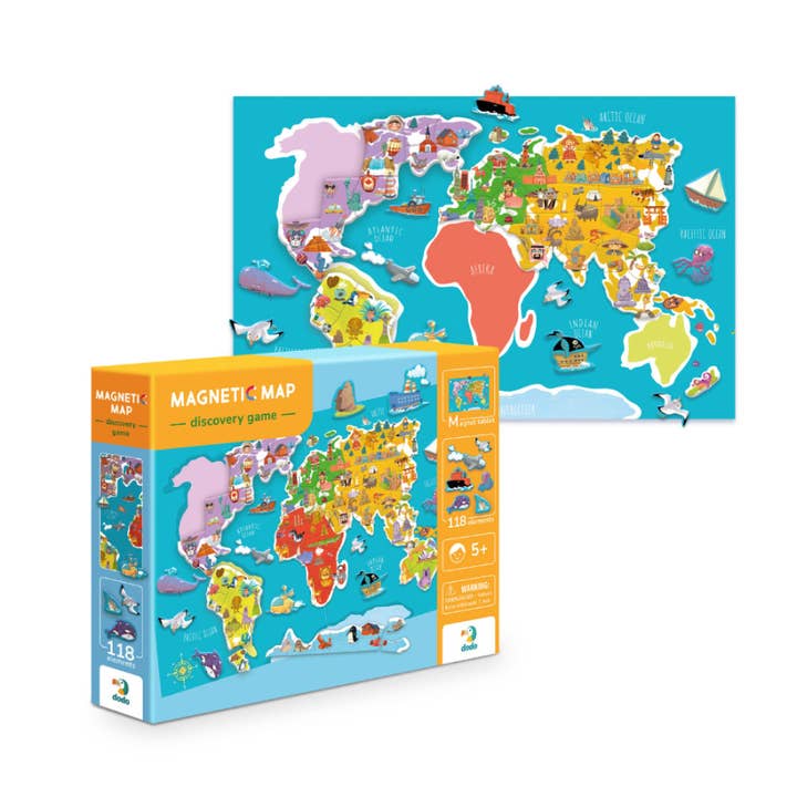 DoDo Brand - Wholesale Board Game - Magnetic Game For Kids - Magnetic World Map