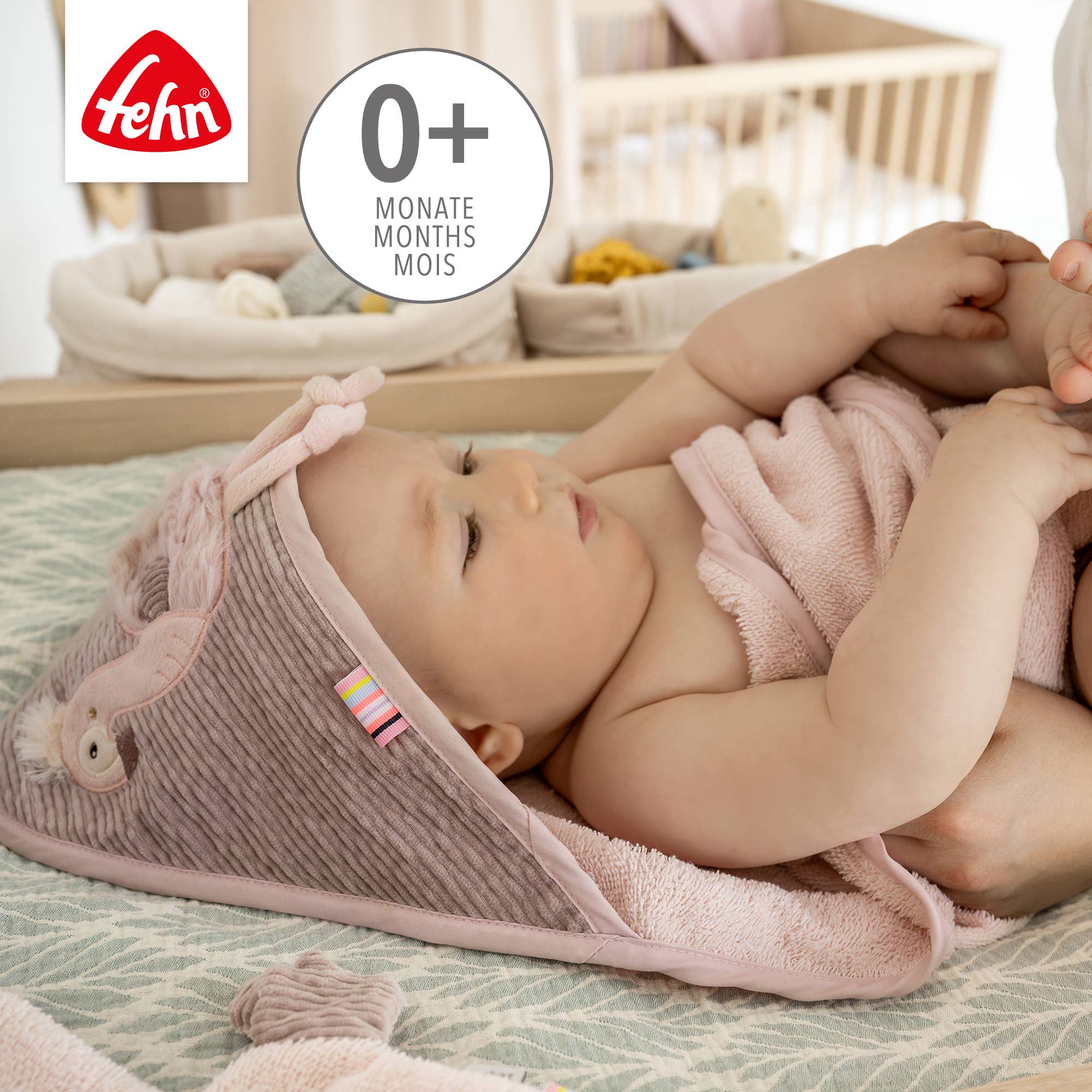 Fehn - Wholesale Hooded Towel - Kids & Baby - Hooded Bath Towel Flamingo - Terry Bath Poncho2