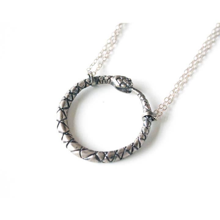 Silver Ouroboros Necklace for wholesale by Creature's Virtue