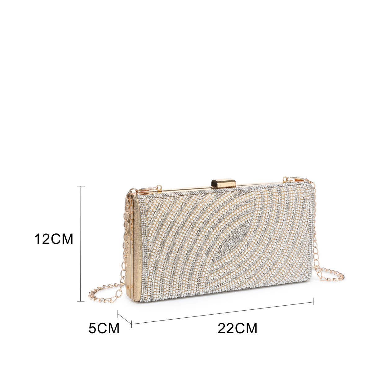 Papaya Fashion Ltd - Wholesale Clutch Bag - Women's - 1116-Single side diamante bag with pearls on the front7