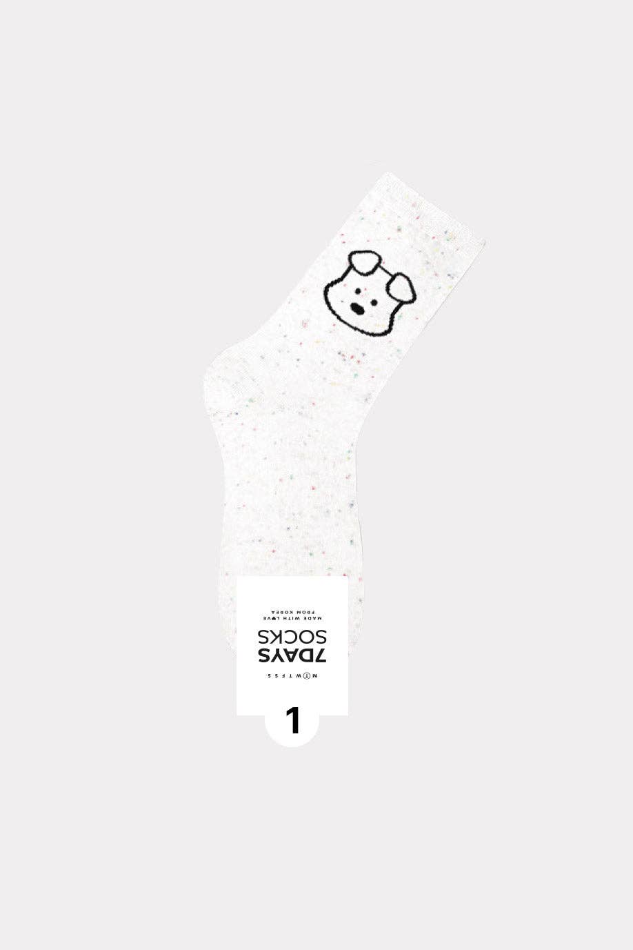 7DAYSSOCKS - Wholesale Socks - Women's - Women's Crew Line Puppy's  Socks - Made in Korea0