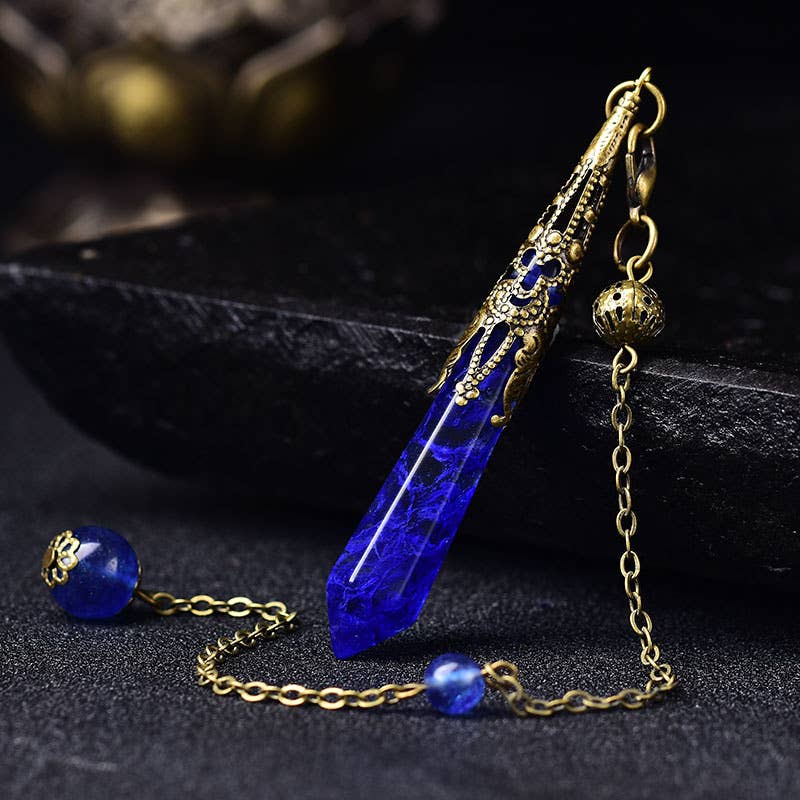 Gemcohub – Großhandel Spiritueller Stein/Kristall – Buntes Pendel aus natürlichem Kristallstein in Hexagon-Form21