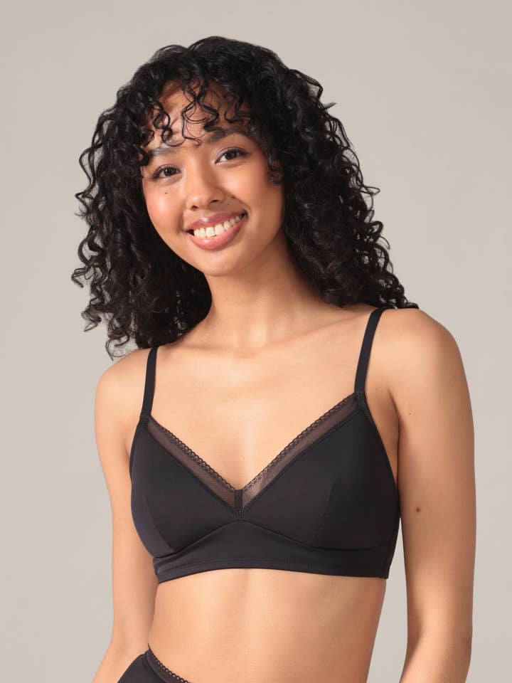 Rachel - Wholesale Bralette - Women's - Eversoft Triangle Bralette in Black1
