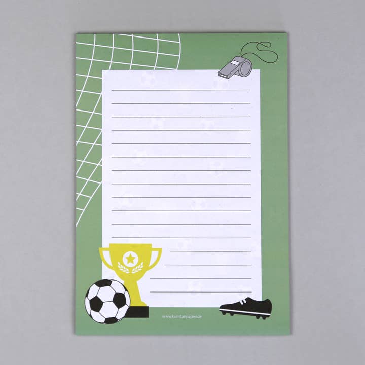 Kylian A5 football notepad for wholesale by Kunst an Papier