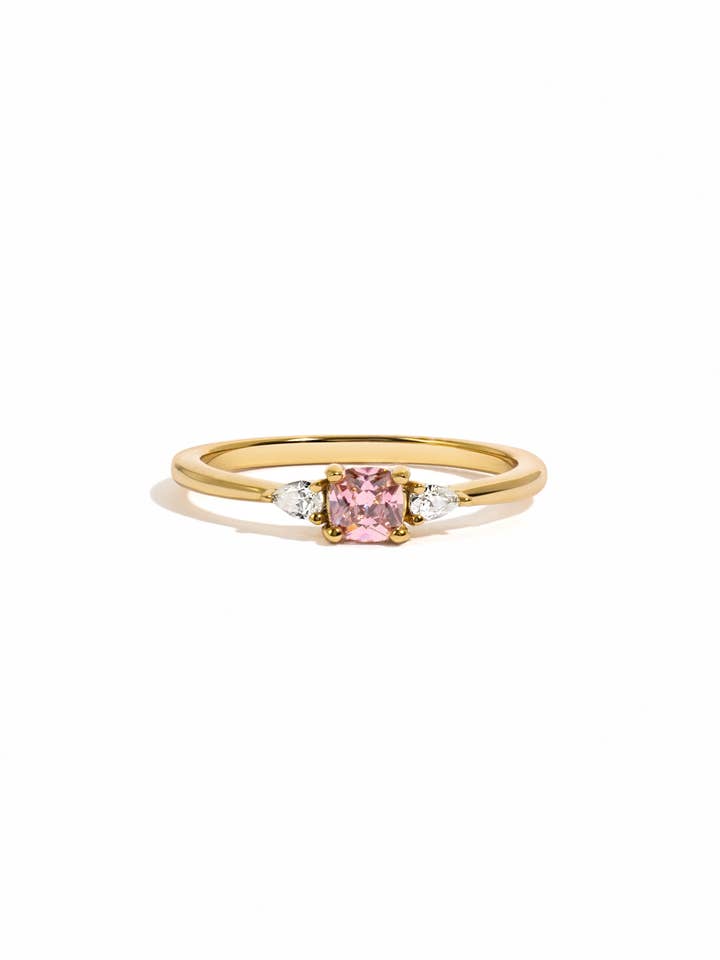 Pink Cushion Ring for wholesale by Sami Jewels