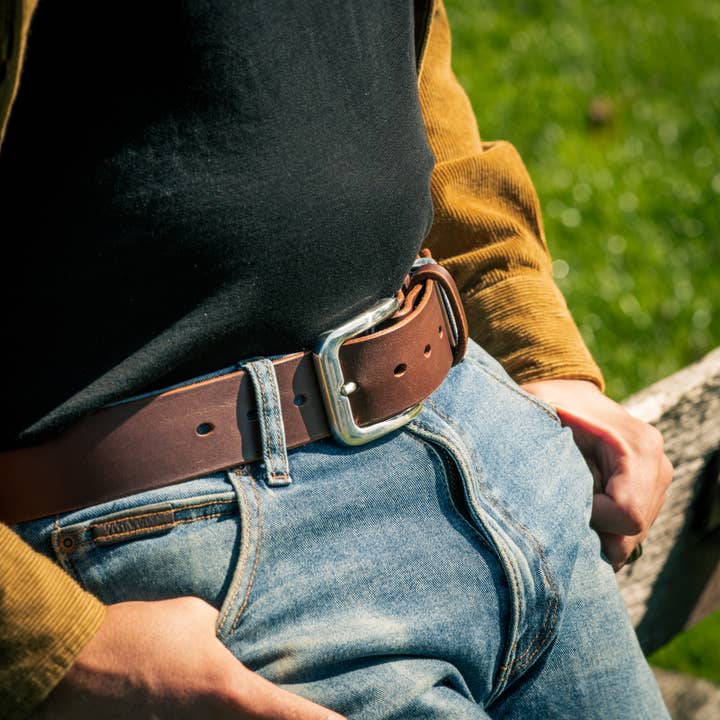 Journeyman Handcraft β wholesale Belt β Unisex β Brown Leather Belt | Stainless Buckle2