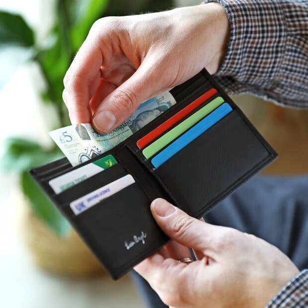 Lisa Angel - Vente Portefeuille – homme - Portefeuille en cuir pour homme en noir1