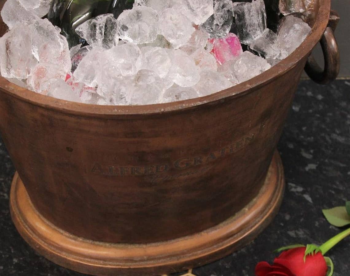 DDecorStore - Wholesale Ice Bucket - Alfred Gratien COPPER Vintage Champagne Bucket Oval Cooler2