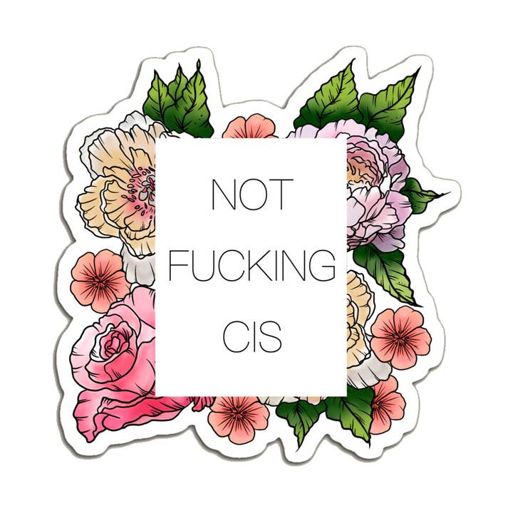 Not F*cking Cis Sticker for wholesale by Luck and Lavender Studio