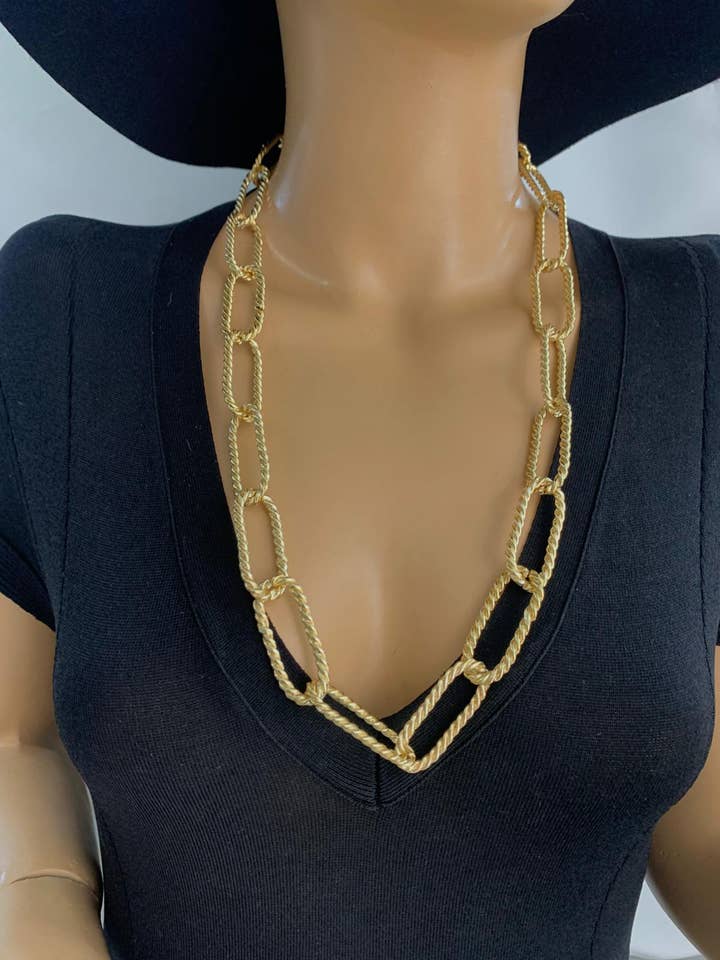 gold-plated chain necklace for wholesale by BUBU BY TEKIN SHOP