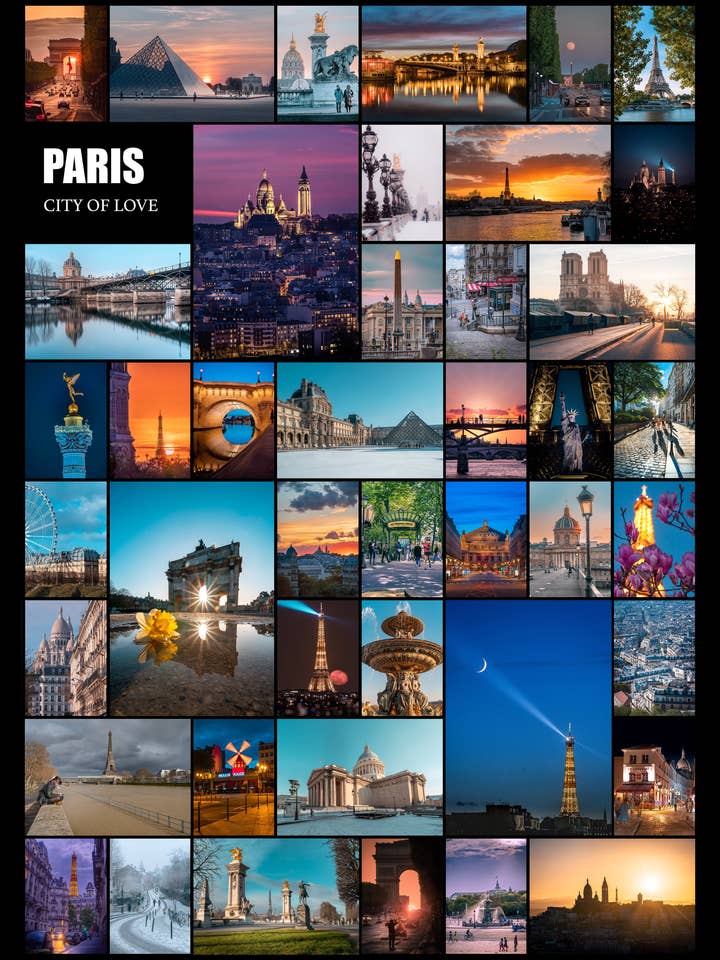 Pôster Paris Montage por atacado de Posters & Puzzles