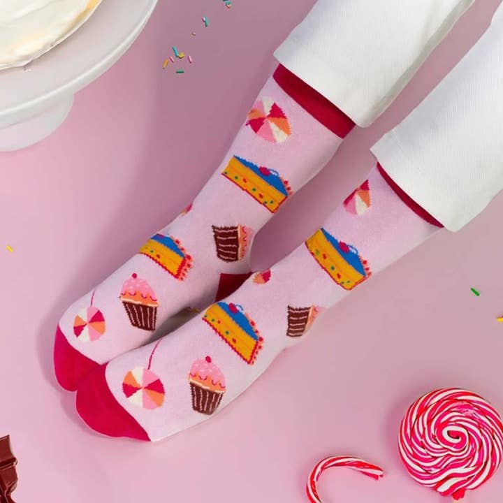 Oli Olsen – wholesale Socks – Women's – Billy Brown Socks | Women's Cake Heaven Socks | Pink Socks0