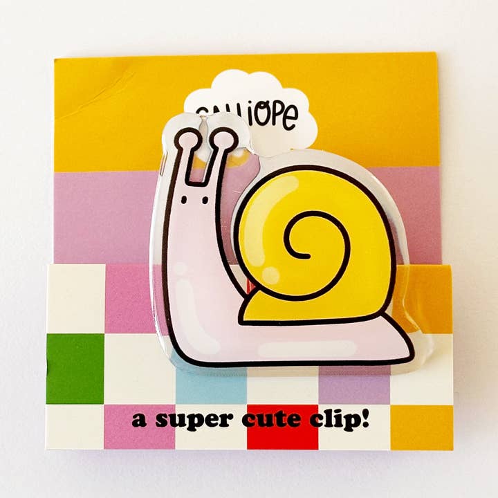 Squirt the Snail Clip for wholesale by Calliope Pencil Factory