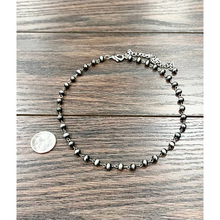 ISAC Trading Inc - Wholesale Beaded/Pearl Necklace - 735657, 16" Handmade Navajo Bead Interlocked Necklace1