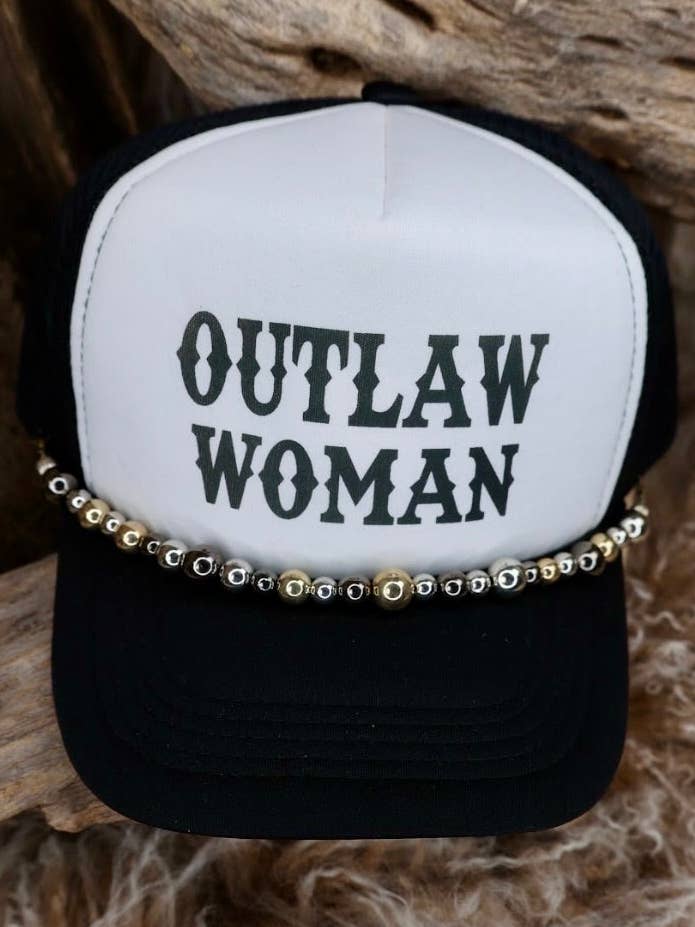 CASQUETTE TRUCKER Outlaw pour femme noire pour la vente par Keep it Gypsy