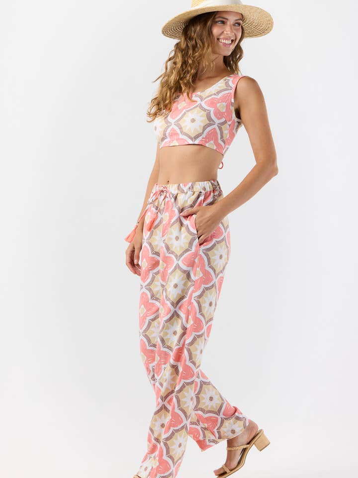 Spanish Tiles Peach Crete Pant for wholesale on Faire3