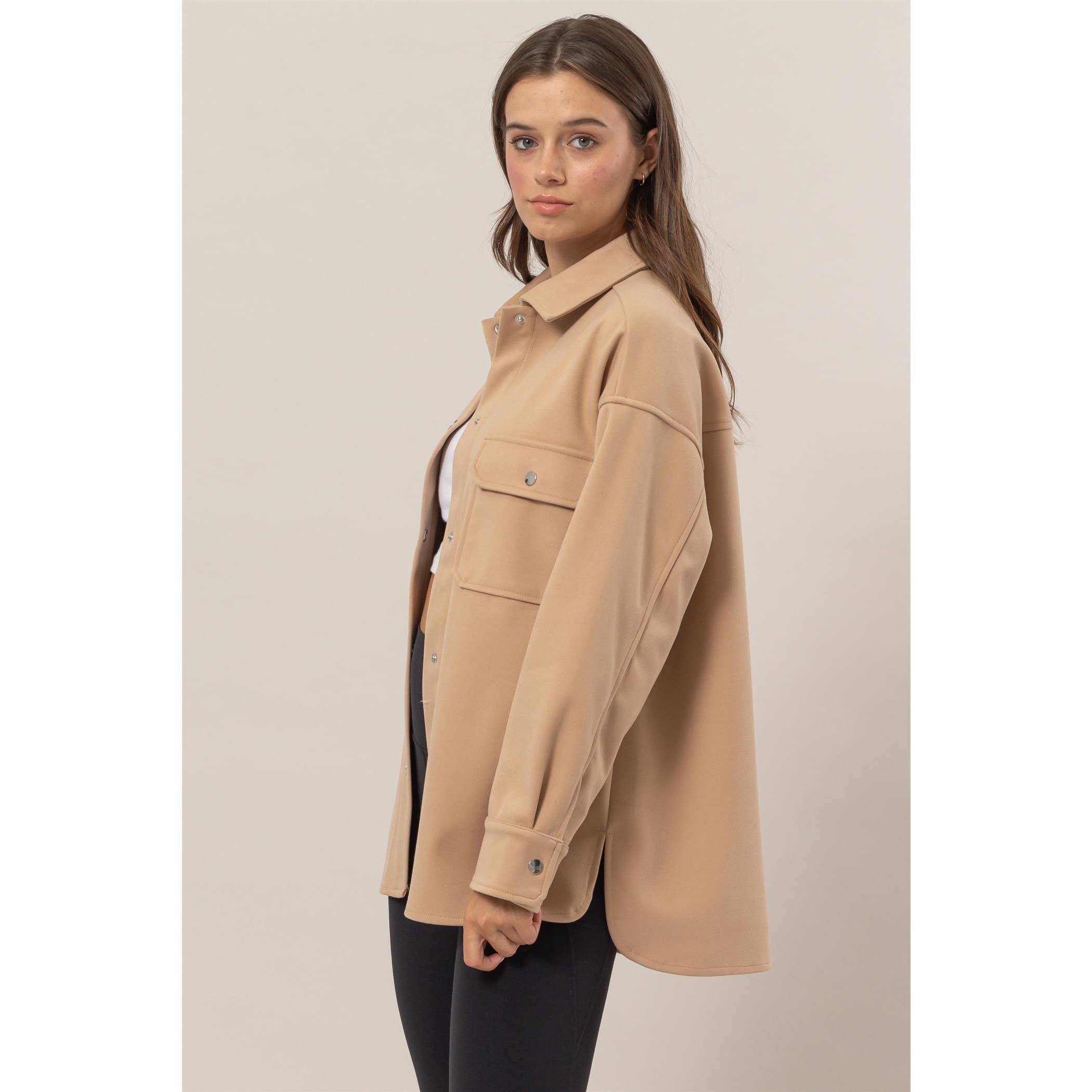 HYFVE - Vente Veste-chemise – femme - Surchemise brossée effet laine9