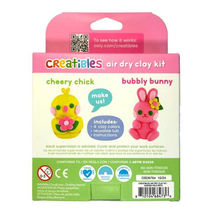 Bobangles - Wholesale DIY craft kit – Child - Ooly Creatibles Air Dry Clay Kit – Garden Pals5